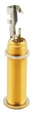 Switchcraft 1/4 Inch Stereo Long Threaded Barrel Input Jack (Gold)