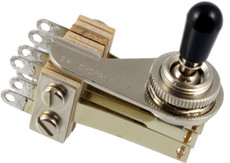 Switchcraft Electric Guitar 4-Pole Right Angle Pickup Selector for Double Neck Guitars (Nickel)