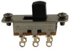 Switchcraft On-On Slide Switch with Black Knob (Nickel)