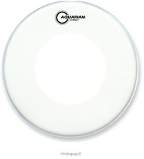 Aquarian Hi-Impact Series 14 Inch Texture Coated Snare Batter Drum Head with Power Dot