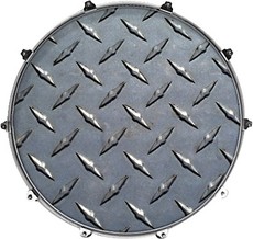 Evans EINK22TXDMNDPL Inked 22 Inch Diamond Plate Bass Drum Resonator Head