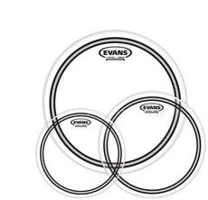 Evans ETP-EC2SCLR-F EC2S Clear Fusion Tom Drum Head Pack (10 12 14 Inch)