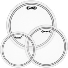 Evans ETP-EC2SCTD-R EC2S Frosted Rock Tom Batter Drum Head Pack (10 12 16 Inch)