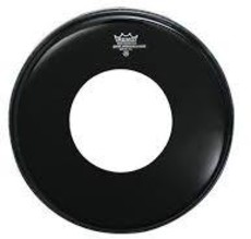 REMO ES-1020-CH 20 Inch Ambassador Ebony Bass Drum Resonator Drum Head with Sound Hole