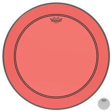 REMO P3-1322-CT-RD Powerstroke P3 Colortone Red Series 22 Inch Bass Drum Batter Drum Head (Red)