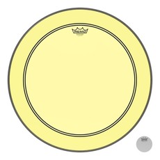 REMO P3-1322-CT-YE Powerstroke P3 Colortone Yellow Series 22 Inch Bass Drum Batter Drum Head (Yellow)