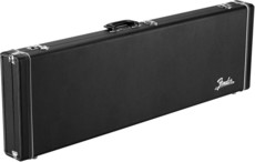 Fender Classic Series Bass Guitar Wood Hard Case for Fender Precision and Jazz Bass Guitars (Black)