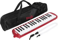 Melodica MELOSTA37 RD 37-Key Melodica with Gig Bag (Red)