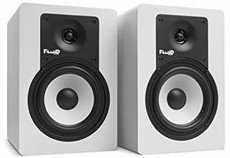 Fluid Audio C5 Classic Series 40 watt 5 Inch 2-Way Active Studio Monitors - White (Pair)