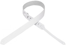 Levys M70-WHT Classic Series 1.5 Inch Leather Guitar Strap (White)