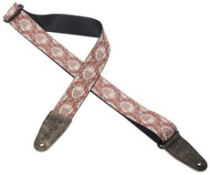 Levys MDL8-015 2 Inch Sublimation Printed Design Polyester Guitar Strap (Roses and Skulls)