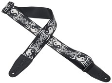 Levys MP-15 2 Inch Printed Design Polyester Guitar Strap (Yin and Yang)