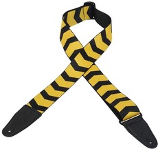 Levys MPD2-108 2 Inch Sublimation Printed Polyester Guitar Strap (Yellow and Black)