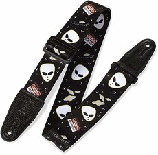 Levys MP-EBE Print Series 2 Inch Polyester Guitar Strap with Printed Design (Alien)