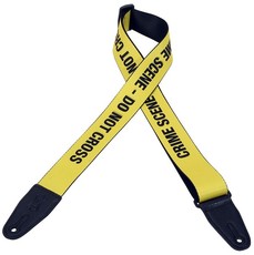 Levys MPS2-006 2 Inch Sonic Art Sublimation Printed Polyester Guitar Strap (Yellow Crime Scene)