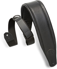 Levys MRHGP-BLK Specialty 3.5 Inch Right Height Line Padded Garment Leather Guitar Strap (Black)