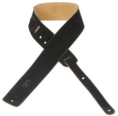 Levys MS1-BLK 2 1/2 Inch Hand-Brushed Suede Guitar Strap (Black)