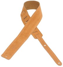 Levys MS1-HNY 2 1/2 Inch Hand-Brushed Suede Guitar Strap (Honey)