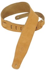 Levys MS26-HNY 2 1/2 Inch Hand-Brushed Suede Guitar Strap (Honey)