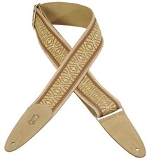 Levys MSJ2-005 2.5 Inch Hand-Brushed Suede Guitar Strap (Beige)