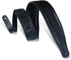 Levys MSSB2-BLK Signature Series 3 Inch Padded Garment Leather Guitar Strap (Black)