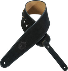 Levys MSSB3-4-BLK Signature Series 4 Inch Suede Leather Bass Guitar Strap (Black)