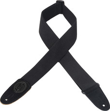 Levys MSSBC8-BLK Signature Series 2 Inch Cotton Guitar Strap (Black)