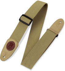 Levys MSSC8-TAN Signature Series 2 Inch Cotton Guitar Strap with Suede Ends (Tan)