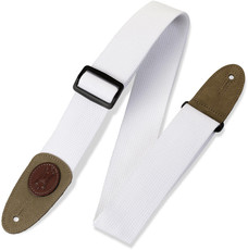 Levys MSSC8-WHT Signature Series 2 Inch Cotton Guitar Strap (White)