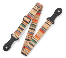 Levys MX23ALL-001 1 Inch Natural Cork Stripe Mandolin Strap (Multicolour)