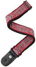 Planet Waves 50A07 2 Inch Woven Celtic Strap (Red and Grey)