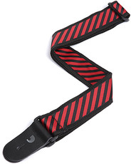 Planet Waves 50SJP03 2 Inch Polypropylene Striped Jaquard Guitar Strap (Red)