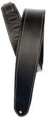 Planet Waves Deluxe Leather Padded Guitar Strap with Contrast Stitch (Black)