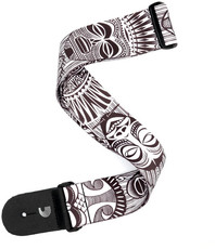 Planet Waves P20W1508 2 Inch Polyester African Mask Strap (Black and White)