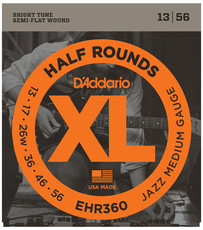 D'Addario EHR360 13-56 Half Round Jazz Medium Electric Guitar Strings