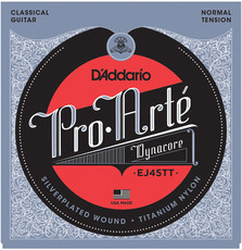 D'Addario EJ45TT Pro-Arte Dynacore Titanium Trebles Normal Tension Nylon Classical Guitar Strings