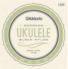 D'Addario EJ53S Pro-Arte Rectified Soprano Ukulele Black Nylon Strings