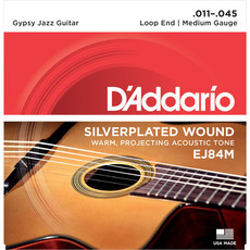 D'Addario EJ84L 11-45 Gypsy Jazz Loop End Medium Acoustic Guitar Strings