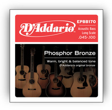 D'Addario EPBB170 45-100 Phosphor Bronze Long Scale 4 String Acoustic Bass Guitar Strings