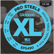 D'Addario EPS490 13-38 XL ProSteels E-9th Pedal Steel Guitar Strings