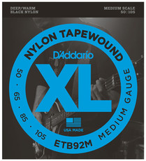 D'Addario ETB92M 50-105 Nylon Tapewound Medium Bass Guitar Strings