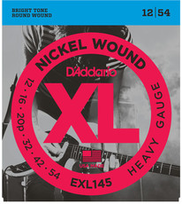 D'Addario EXL145 12-54 Nickel Wound Heavy Plain 3rd Electric Guitar Strings