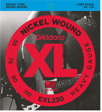 D'Addario EXL230 55-110 Nickel Wound Bass Heavy Long Scale 4 String Bass Guitar Strings