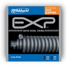 D'Addario EXP160 50-105 Coated Nickel Wound Bass Medium Long Scale 4 String Bass Guitar