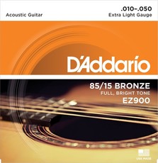 D'Addario EZ900 10-50 85/15 Bronze Extra Light Acoustic Guitar Strings