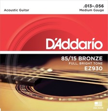 D'Addario EZ930 13-56 85/15 Bronze Medium Acoustic Guitar Strings