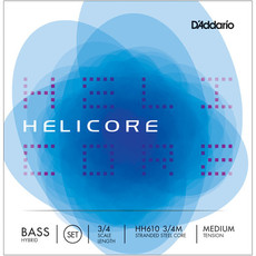 D'Addario HH610 3/4M Helicore Hybrid 3/4 Medium Tension Double Bass Guitar Strings