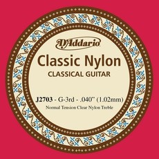 D'Addario J2703 Student Nylon Normal Tension Nylon Clear 3nd String