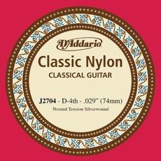 D'Addario J2704 Student Nylon Normal Tension Nylon Silver 4th String