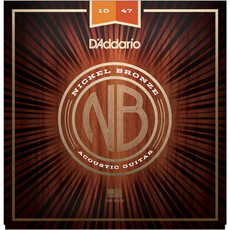 D'Addario NB1047 10-47 Nickel Bronze Extra Light Acoustic Guitar Strings